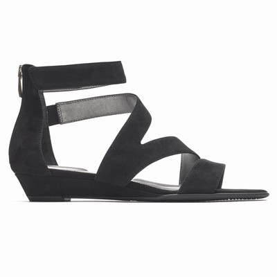 Sandálias Rockport Total Motion Zandra Strappy Mulher Pretas PT-57138